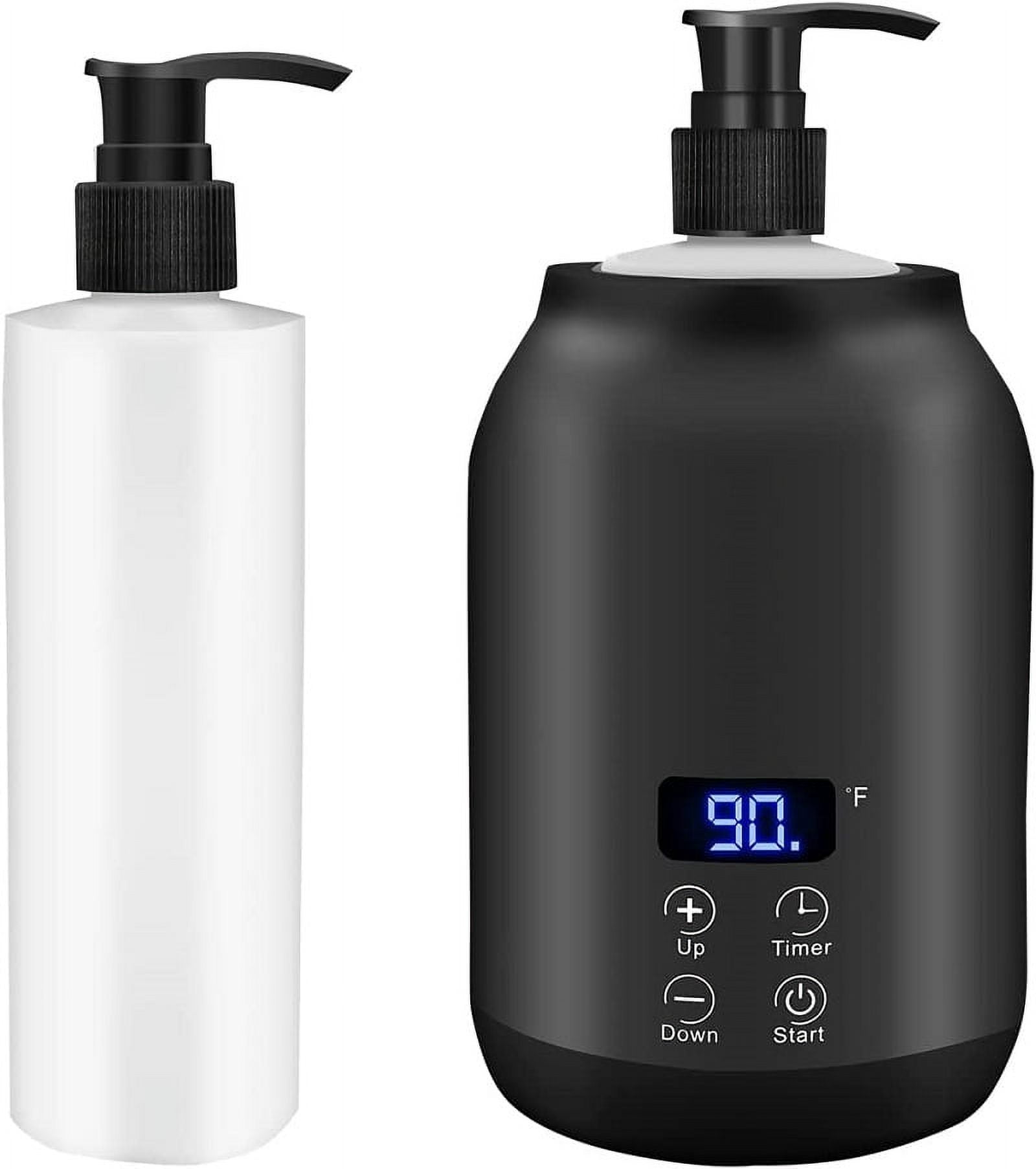 (Black)250ML Electric Massage Oil Warmer Digital Lotion Cream Heater