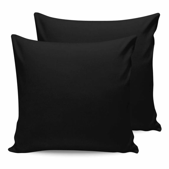 26x26 Pillow Covers Set of 2, Black Throw Pillow Covers Decorative Couch Cushion Case, Solid Color Farmhouse Black Microfiber Square Pillowcases for Bedroom Car Living Room