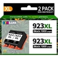Black 2Pack 923XL Ink Cartridge High-Yield with Chip Compatible with ...