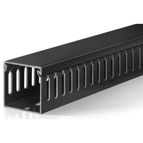 Black 2in H × 2in W × 99in L Cable Organizer Raceway Kit