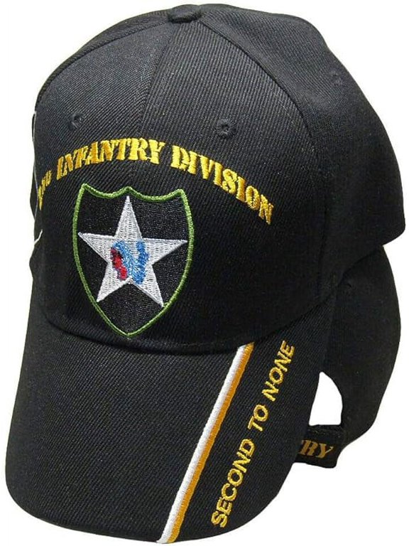 Black 2nd Second Infantry Division Army Hat Baseball Ball Cap Veteran Licensed
