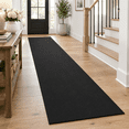 Black 2x18 Runners Rugs For Hallway Extra Long Washable Runner Rug ...