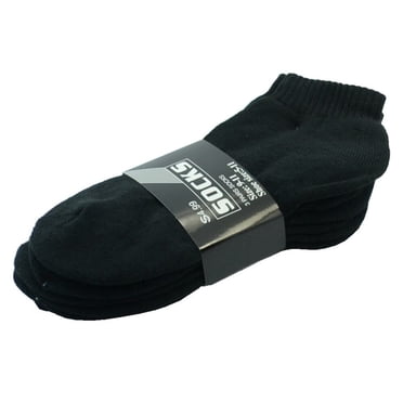 XPMY Men's Black Ankle/Quarter Crew Socks – 80% Cotton – Multi-Pack (3 To 12 Pairs) – Size 9-11 / 10-13 – Athletic & Casual