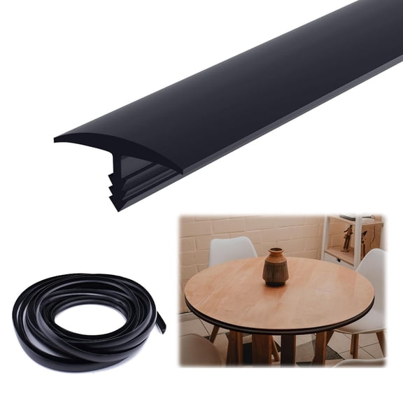 Black 3/4 Inch x 25 Ft Center Barb Tee Moulding Plastic T Molding for Tables Game and Arcade Machines Decorative Edging Shelf Guarding M023