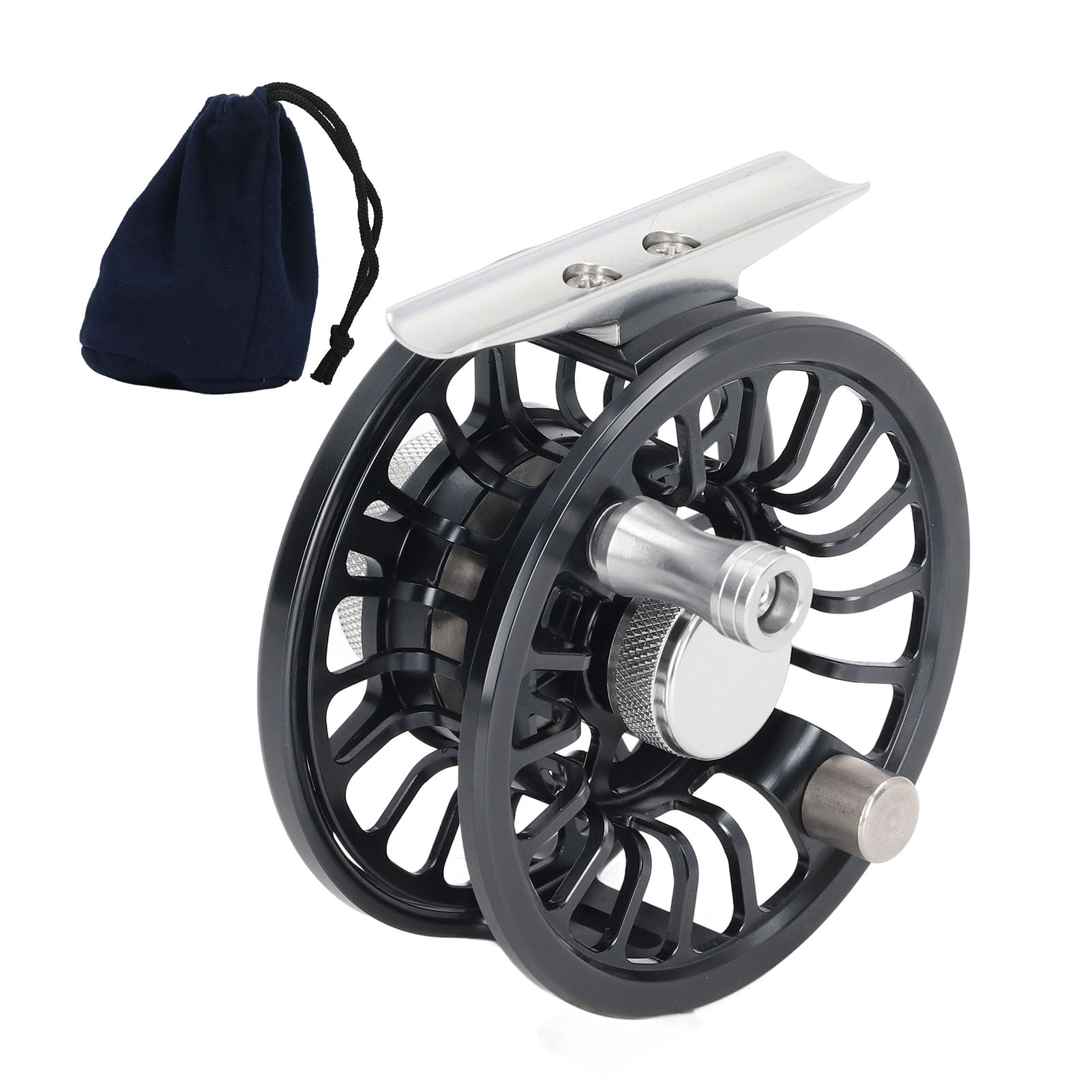 Black 3/4 Metal Fly Reel Large Arbor Aluminum Fly Fishing Reel for ...