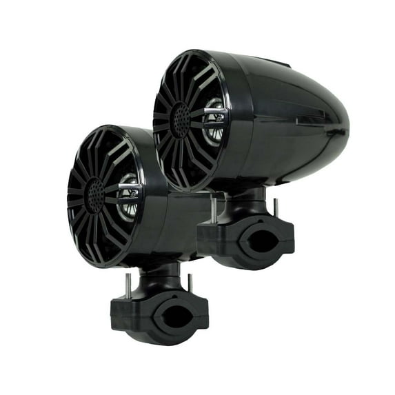 Black 3.5" Waterproof Bluetooth Speakers for Powersports, Watercrafts, ATV Vehicles, Motorcycles, Golf Carts