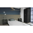 thumbnail image 1 of Black 3 Bedroom Collection: + 2 Nightstands. Effortless Assembly Through Interlocking. Pre-drilled Holes For Precise Fitting. Detailed Manual. Quality Particle Board Material. Full Bed. 18.49 In., 1 of 4