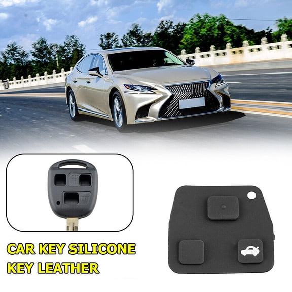 Black 3 Buttons Remote Key Fob Repair Switch Rubber Pad Replacement for Toyota