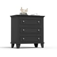 thumbnail image 1 of Black 3 Drawer Dresser for Bedroom, Wide Chest of Drawers with Vintage Handle, Wood Dresser Wide Nightstand for Living Room, 1 of 7