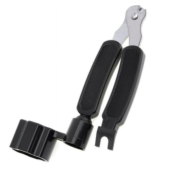 Black 3 In 1 Guitar String Winder String Cutter Bridge Pin Puller Repair Tool V9G2