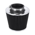 thumbnail image 1 of Black 3'' Inch Inlet Dia Vehicle Air Intake Filter Replacement Metal Round Tapered, 1 of 6