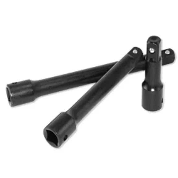Black 3 Pc 3/8 Inch Dr Drive Extension Bar Set For Air Impact Wrench Tool