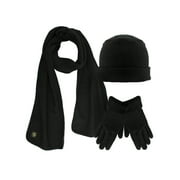 UNKNOWN CC Light Beige 3 Piece Fleece Hat Scarf & Glove Matching Set