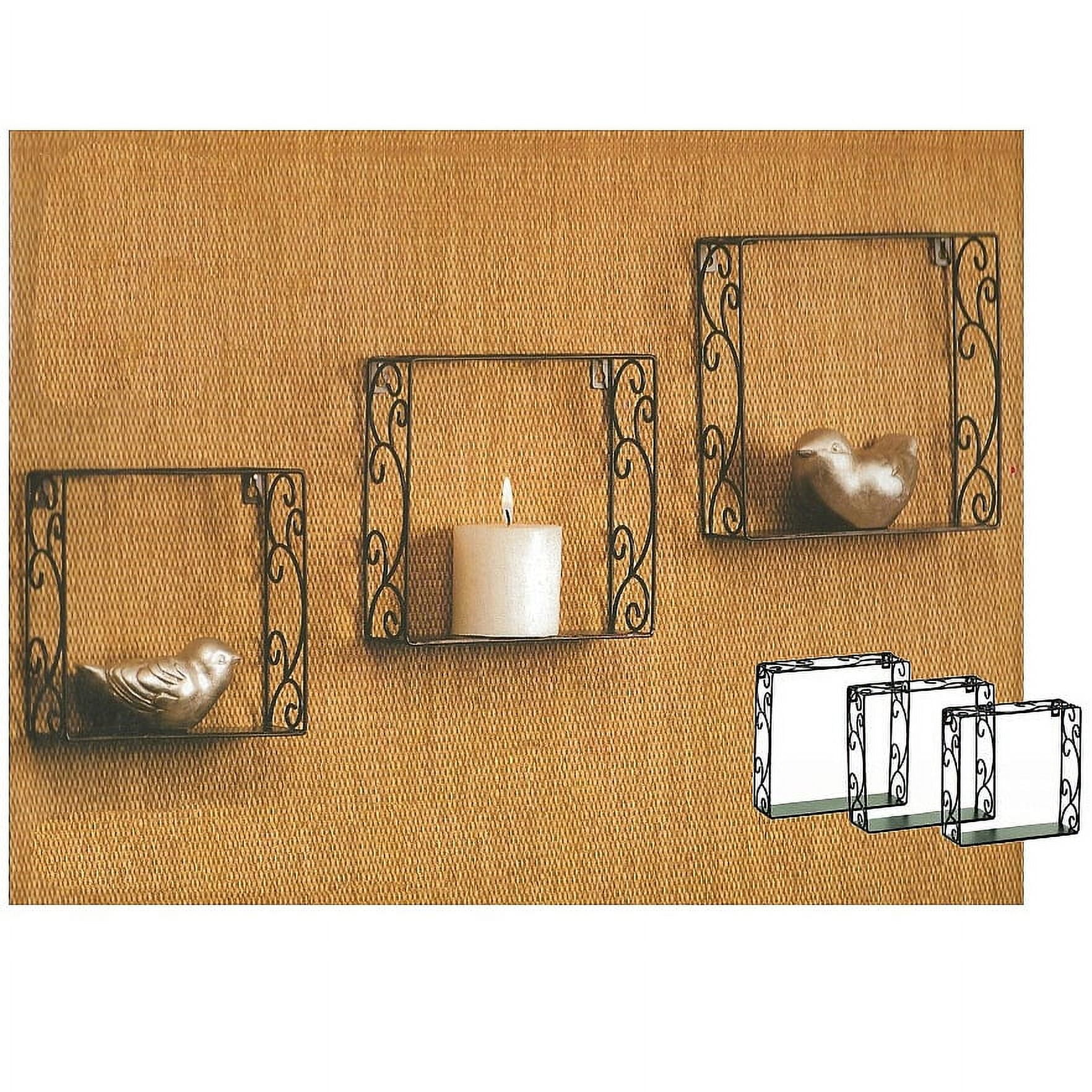 Black 3-Piece Metal Scroll Cubes by Burnes - 18.5x18.5 - Walmart.com