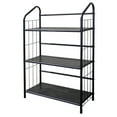 thumbnail image 1 of Black 3 Shelf Metal Standing Book Shelf, 1 of 4