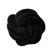Black 3 Strand Knotted Round Ball Throw Pillow Soft Comfort Decorative Cushion For Living Room Bedroom Daily Rest