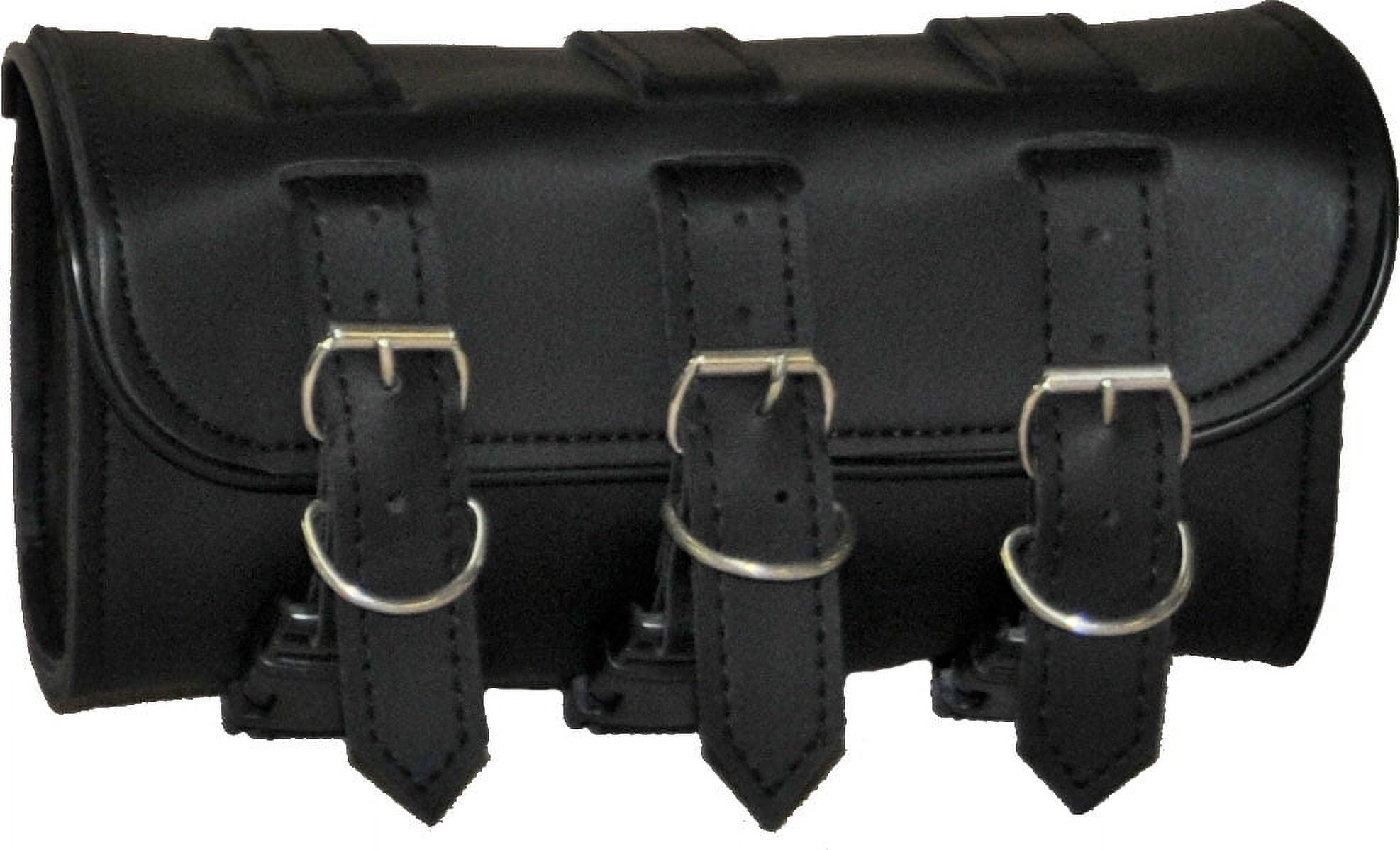 Black 3 Strap Square Tool Bag by Vance Leather's