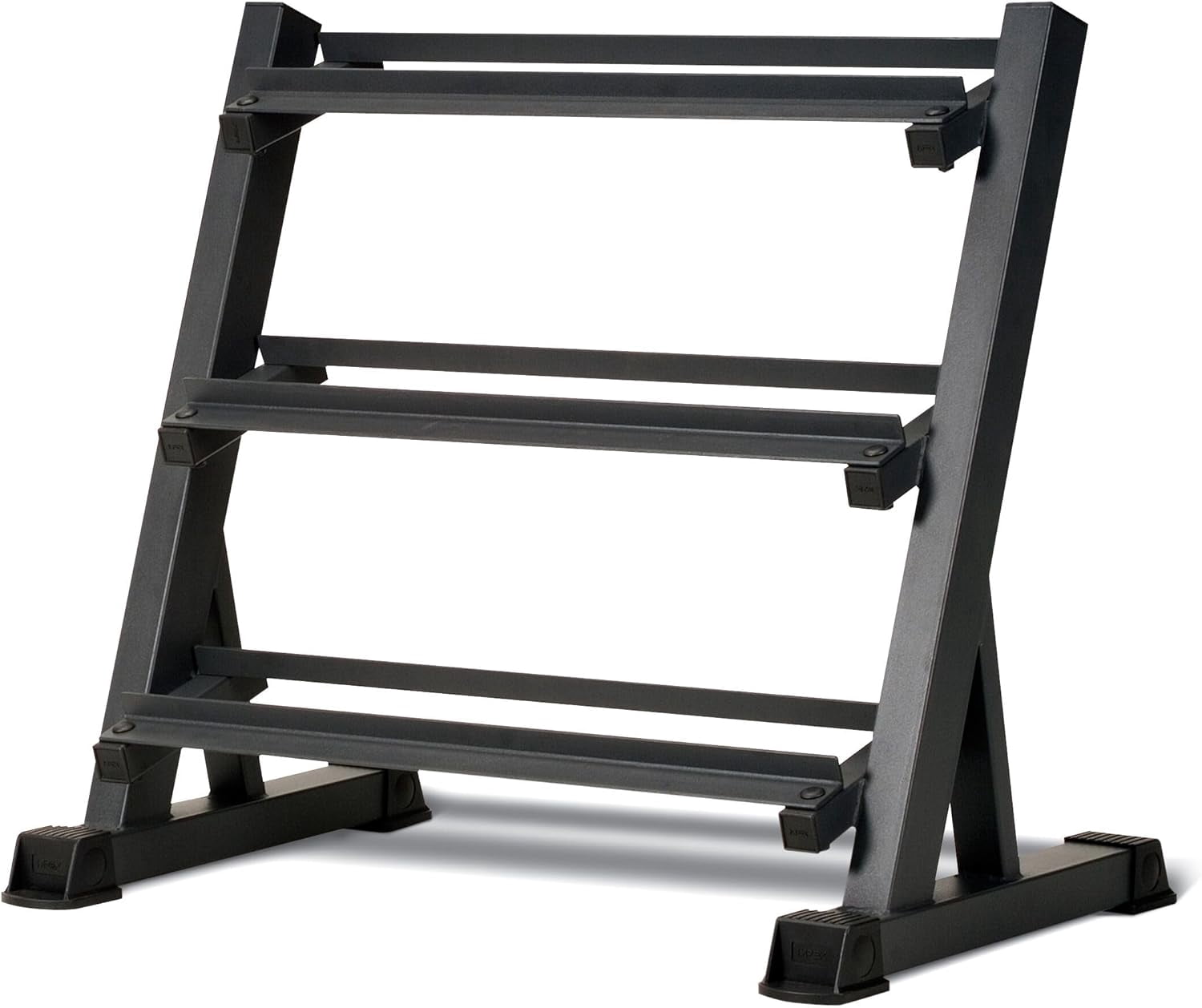 Black 3-Tier Dumbbell Rack, Aluminium Alloy Weight Storage Stand, 1000LB Capacity Commercial Grade Home Gym Organizer