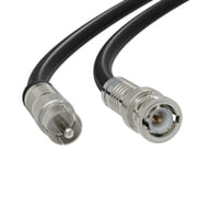 Black, 3 ft BNC to RCA RG6 Cable - Professional Grade - Male BNC to Male RCA Cable - BNC Cable - 75 Ohm Coaxial, 50/75 Ohm Connectors, SDI, HD-SDI, CCTV, Camera, and More - 3 Feet Long, in Black