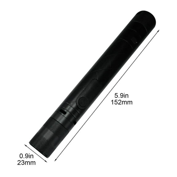Black 3-in-1 Flashlight with Stun Function Siren Alarm Telescopic Zoom Strong Light Strobe SOS Signal Type-C Charging
