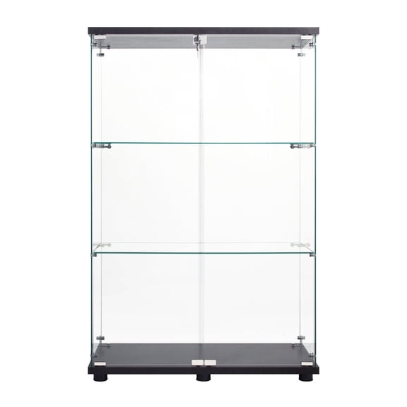 Black - 3 - shelf glass display - In boutiques - Present merchandise attractively