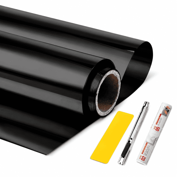 Black 30.71 Inch X 26.25 Ft One Way Window Film for Home Office