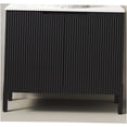 thumbnail image 1 of Black 30 Inch Bathroom Cabinet with Carrara White Sintered Stone Top, No Basin, 2-Door Freestanding Storage Unit for Home, 1 of 5