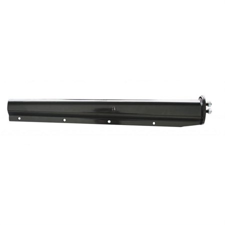 Black 30" Spring Loaded Straight Mud Flap Hanger W/ End Cap- 1 1/8" Bolt Pattern