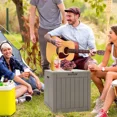 thumbnail image 1 of Black 30-gallon Deck Box, Multi-functional Storage Box, 1 of 9