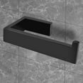 Black 304 stainless steel toilet paper holder suitable for bathroom and