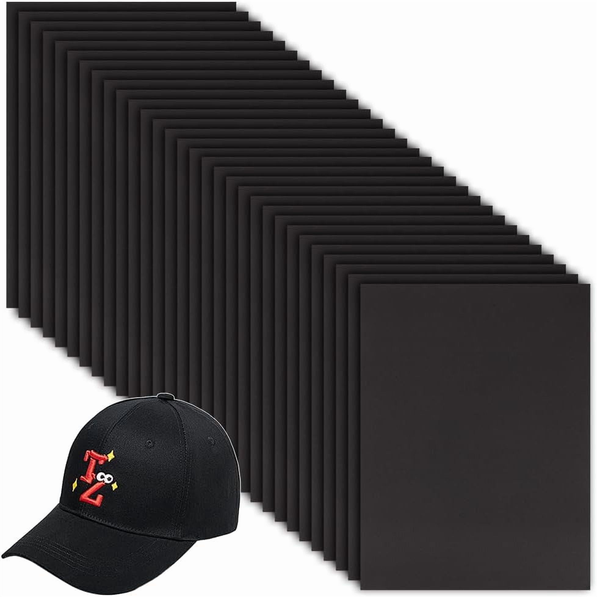 Black 30Pcs 2mm Black Embroidery Foam 9x12 Inch EVA Foam Sheets Embroidery Craft Foam Rectangle Foam Sheet Cosplay Foam for Hand Sewing Embroidery Machine Cosplay Costume DIY Projects