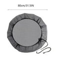 thumbnail image 1 of Black 32 Inch Reusable Rain Barrel Mesh Cover With Adjustable Drawstring For Debris Protection And Clean Water Collection Made Of Durable Polyester Material Weighs 0.10 Lbs, 1 of 9