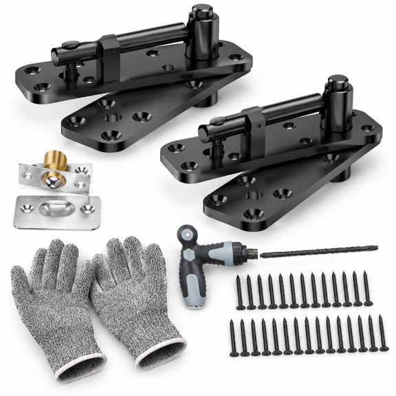 Black 360° Rotation Heavy Duty 570lbs Load-Bearing Stainless Steel Pivot Hinges