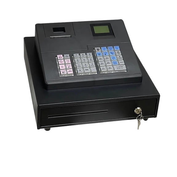 Black 38 Keys USB/RS232 Electronic Cash Register With 58MM Thermal Printer ECR600 ,Easy to Use