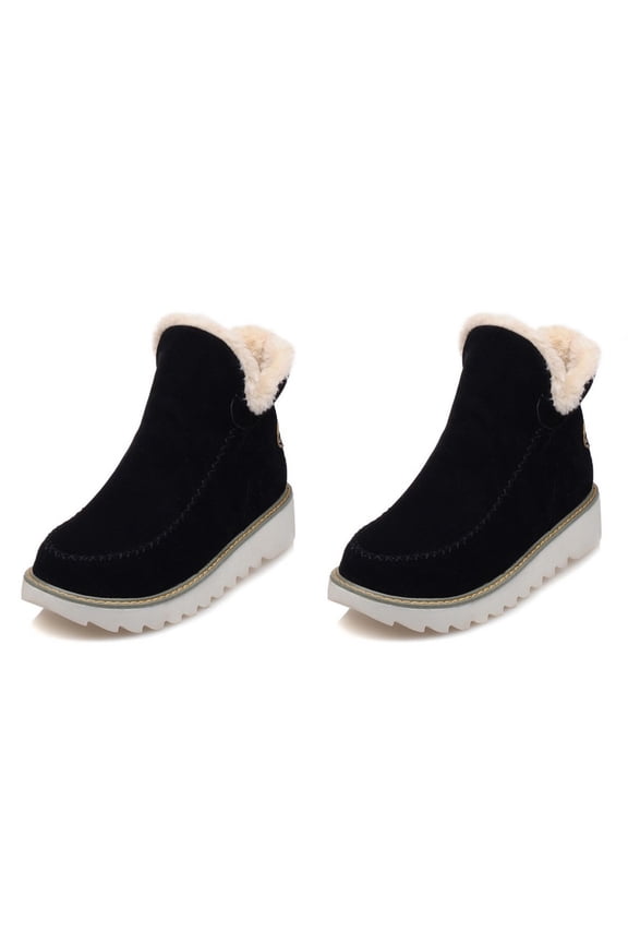 (Black-38) Women's Classic Anti-Slip Ankle Snow Boots