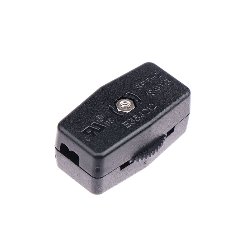 Black 3A 125V 18AWG 2C SPT2 Online ON OFF Gear Switch Led Lamp Power ...