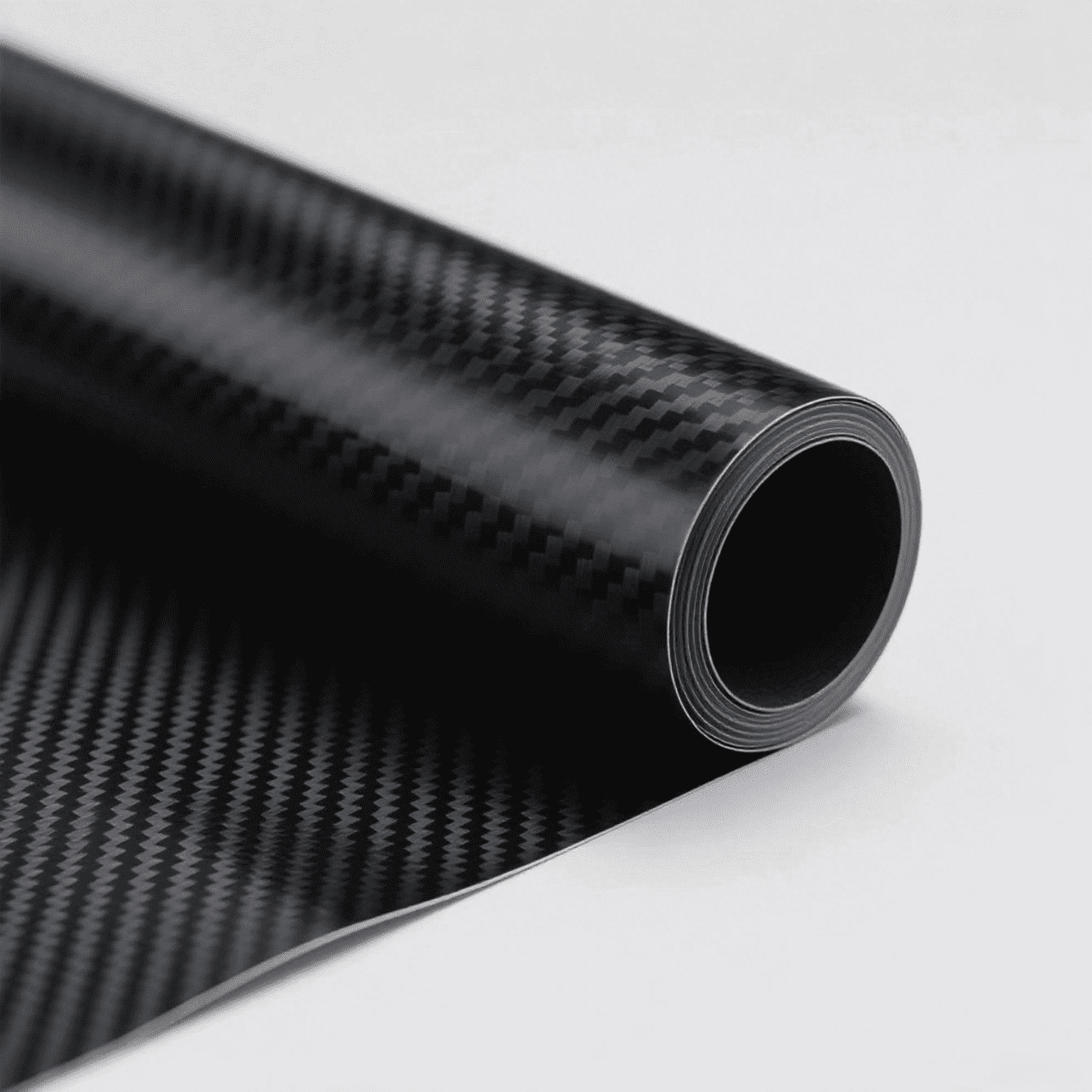 Film Adhésif Vinyle Fibre De Carbone 5D Noir Brillant 30x152 Cm - Pour Habillage Voiture - Neuf