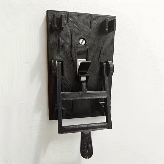 Black 3D Printed Halloween Flip Switch Cover - Safe & Durable Home Decoration for Spooky Atmosphere