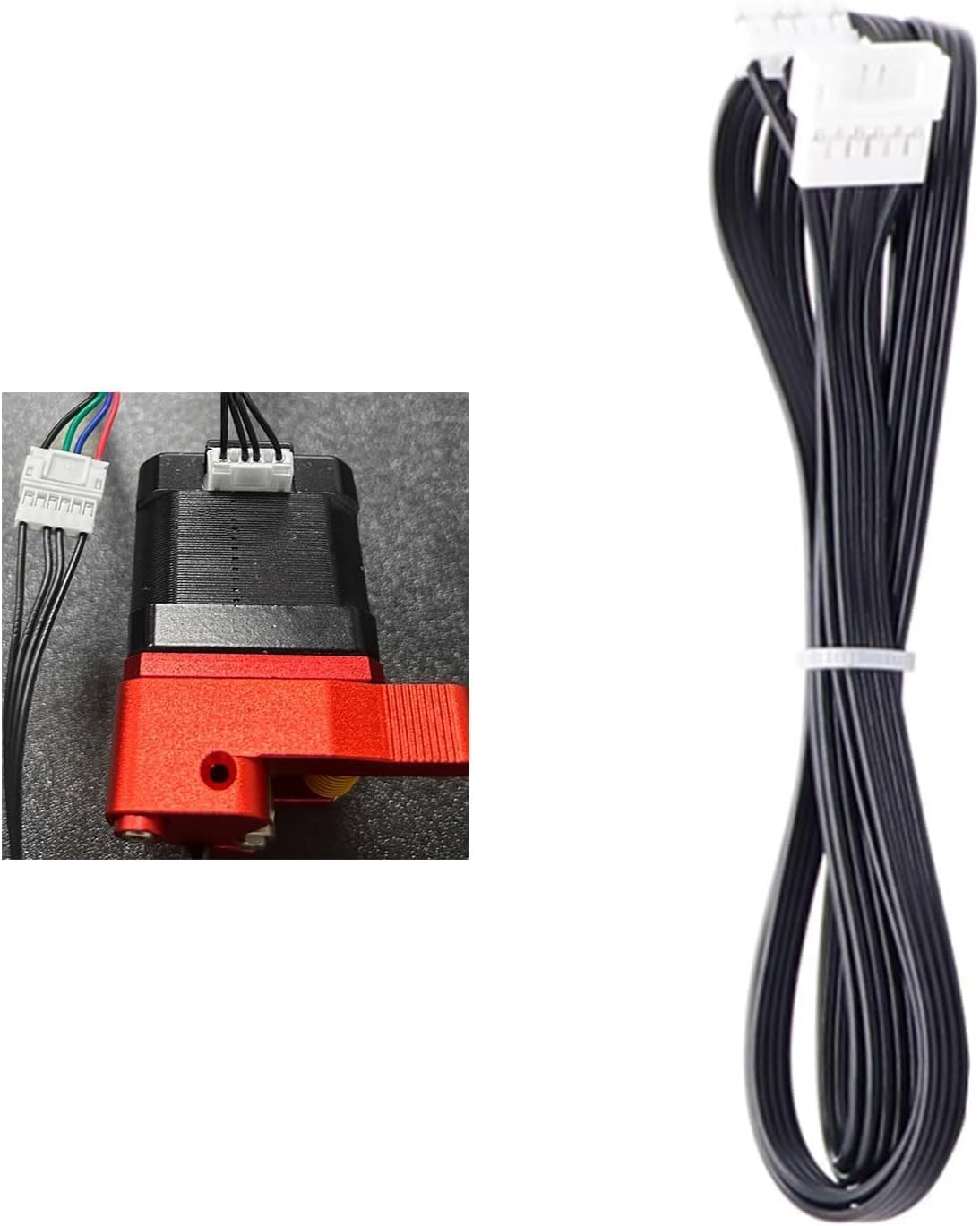 Black 3D Printer Stepper Motor Extension Cable Extruder Motor Extended