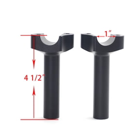 Black 4.5" Straight Handlebar Risers for Harley Dyna Street Bob Softail Sportster Super Glide Low Rider