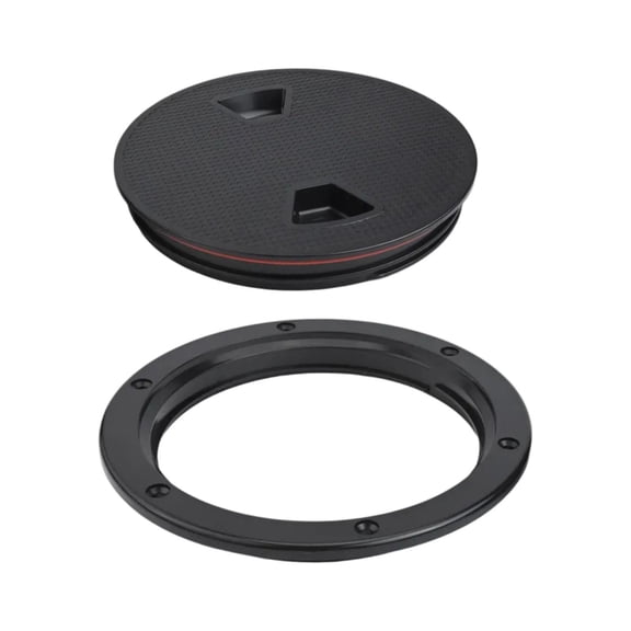 Black 4" 6" 8" Round Non Slip Inspection Hatch w/Detachable Cover Marine Boat 6In Fangkenuo