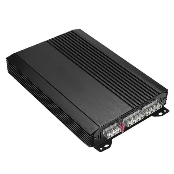 Black 4 Channel Car DC12V High Power 4x60W Full Aluminum Alloy High Sound Quality Subwoofer Amplifier Car Audio Modification ,Low Profile Design