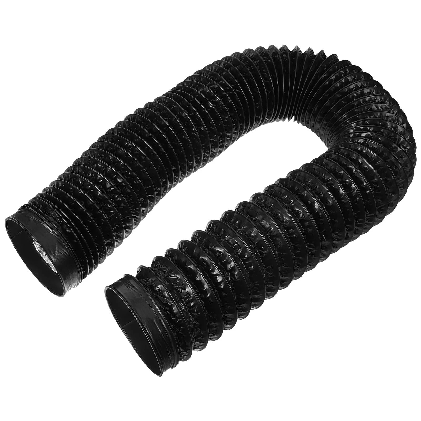 Black 4 Inch 10ft Dryer Vent Hose Flexible Insulated Air Ducting PVC Aluminum Foil for HVAC Ventilation