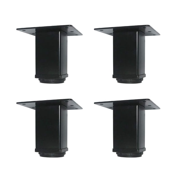 Black 4 Inch Square Furniture, For Sofa Couch Ottoman Cabinet Shelf