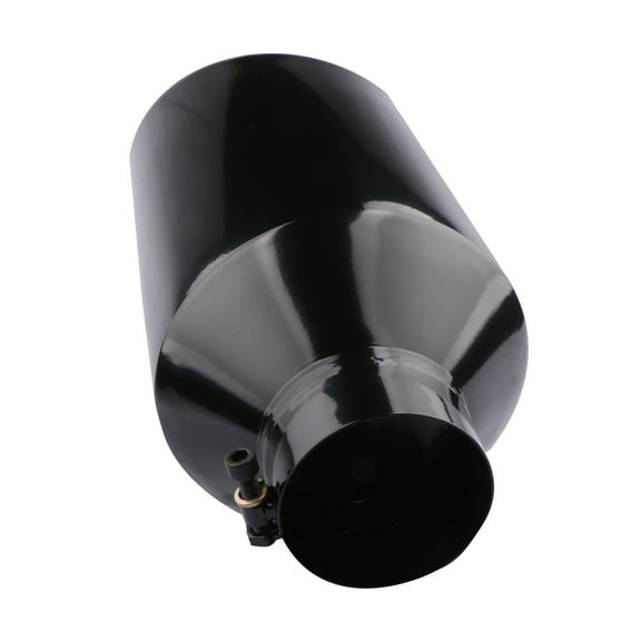 Black 4" Inlet 8" Outlet 15" Long Stainless Steel Bolt-On Diesel Exhaust Tip