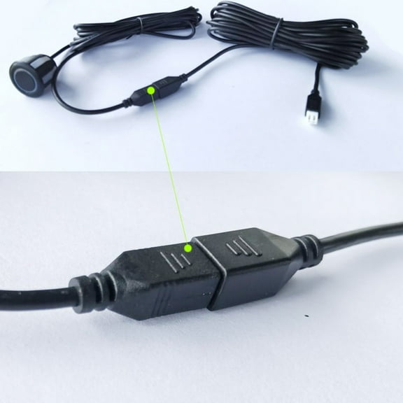Black 4 Meters Extension Cable Cord Wire for Car Parking Sensor Accessories