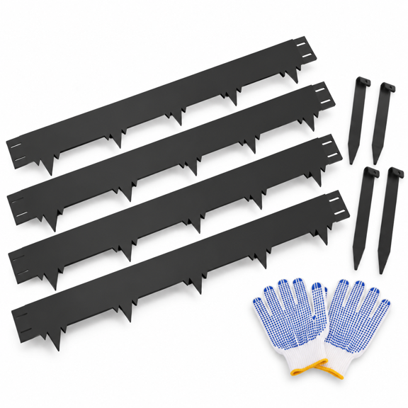 Black 4 Pack 13ft Galvanized Steel Metal Landscape Garden Border Edging