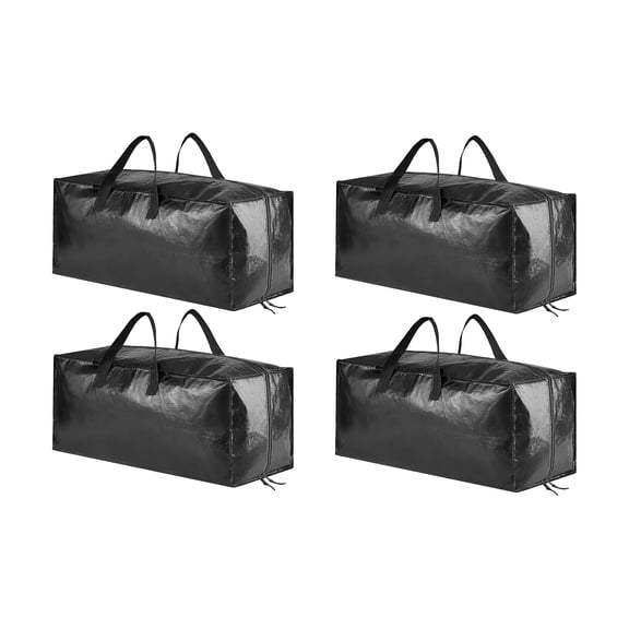 Black 4 Pack Extra Large Heavy Duty Moving Storage Totes