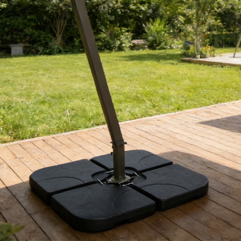 giant tiger patio umbrella base Giantex Cantilever | 242 lbs Fillable Offset Umbrella Stand use crank opening and full 360 degree base rotation. giant tiger patio umbrella base