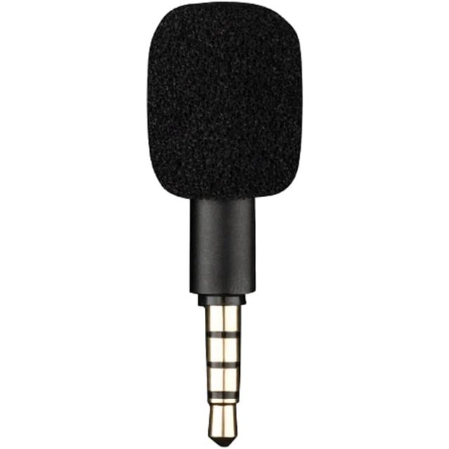 Black 4 Pole Mini Portable Microphone Jack 3.5mm Aux 4 Pole/ 3 Pole Karaoke Mic for Recorder